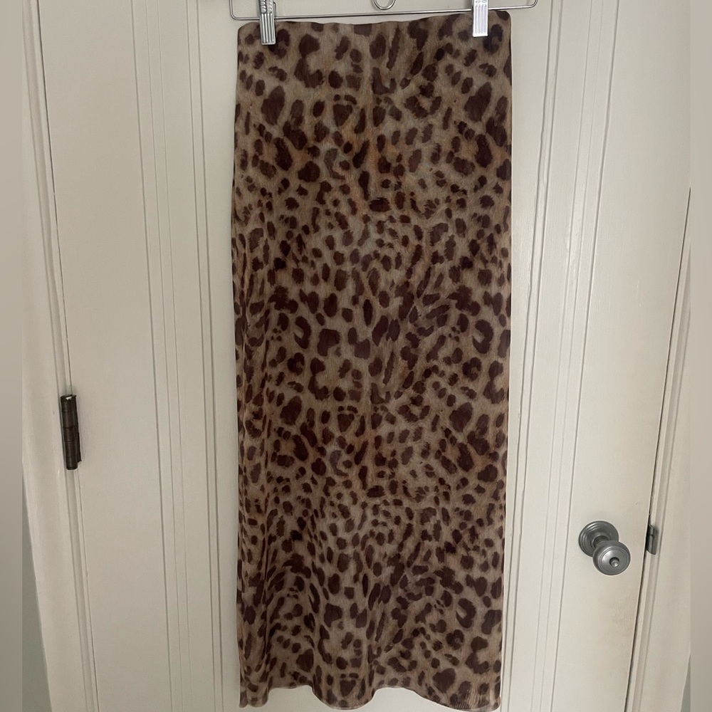 Leopard Print Maxi Skirt